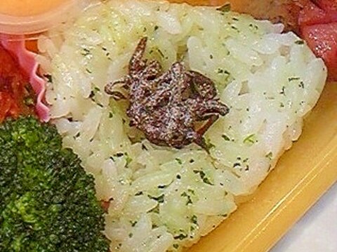 青海苔マヨミルクと塩昆布のおにぎり♪